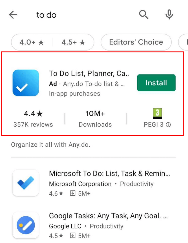 mobile app paid ads