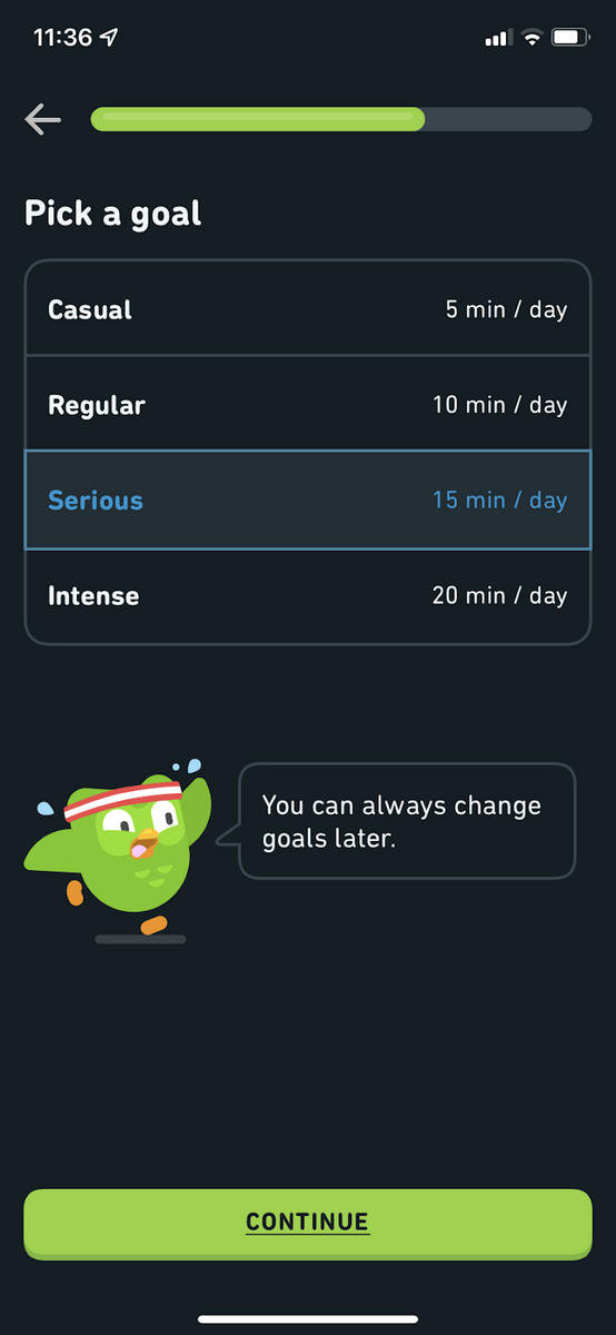 app pick time screenshot