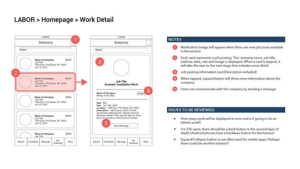 Wireframe with Annotation