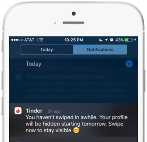 Tinder push notification