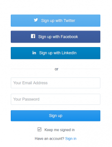 Variety of ways to log in on Buffer