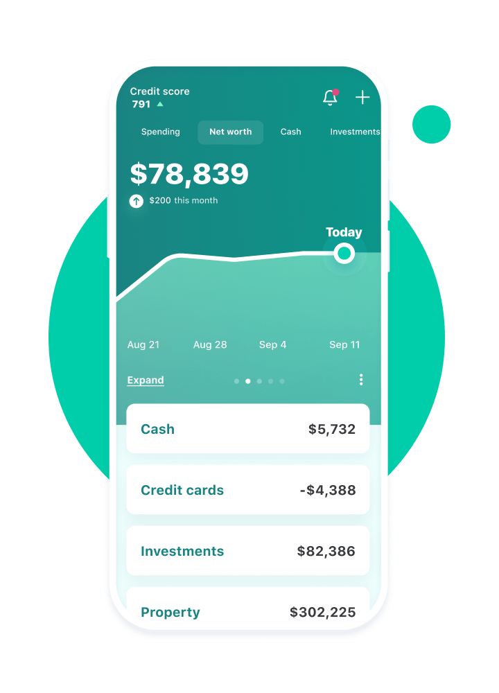 iPhone displaying Mint monthly budget