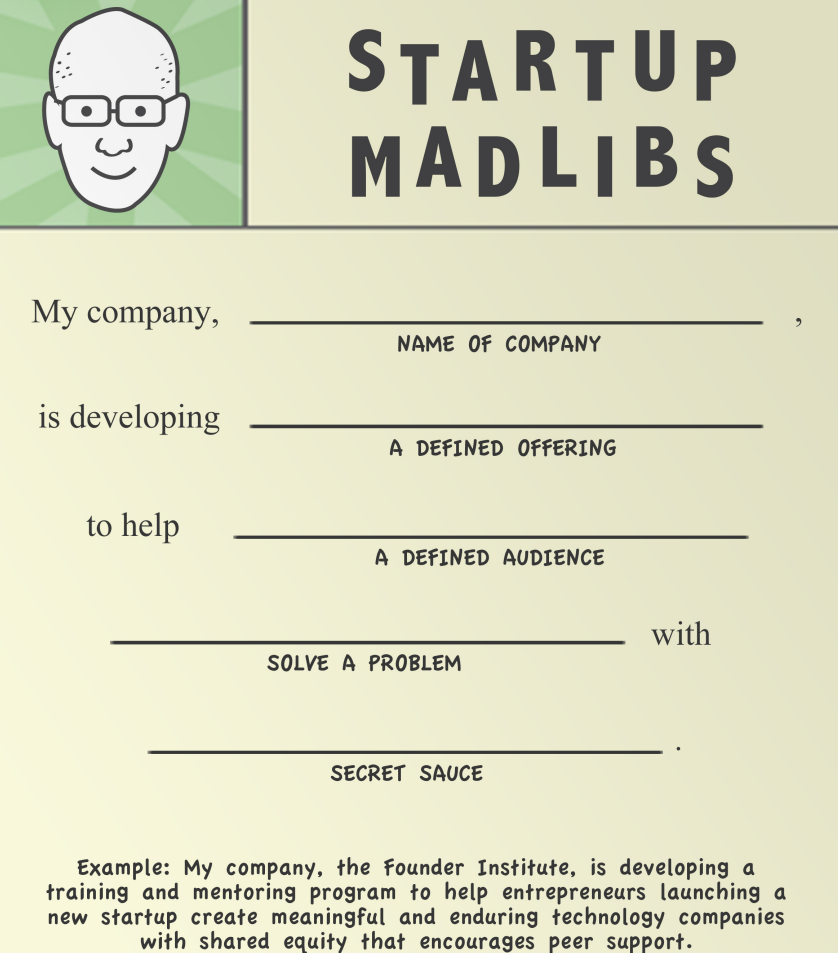 Mad Libs style template