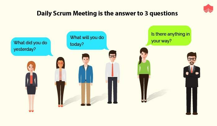 Daily scrum meeting is the answer to 3 questions