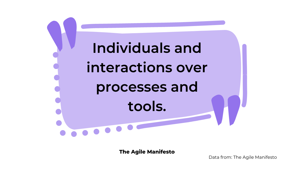 Individuals and interactions over processes and tools