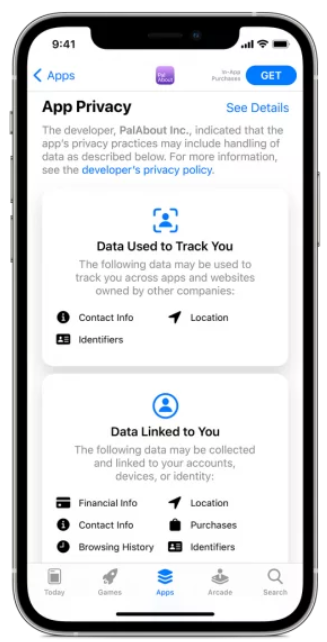Apple App Store privacy policy