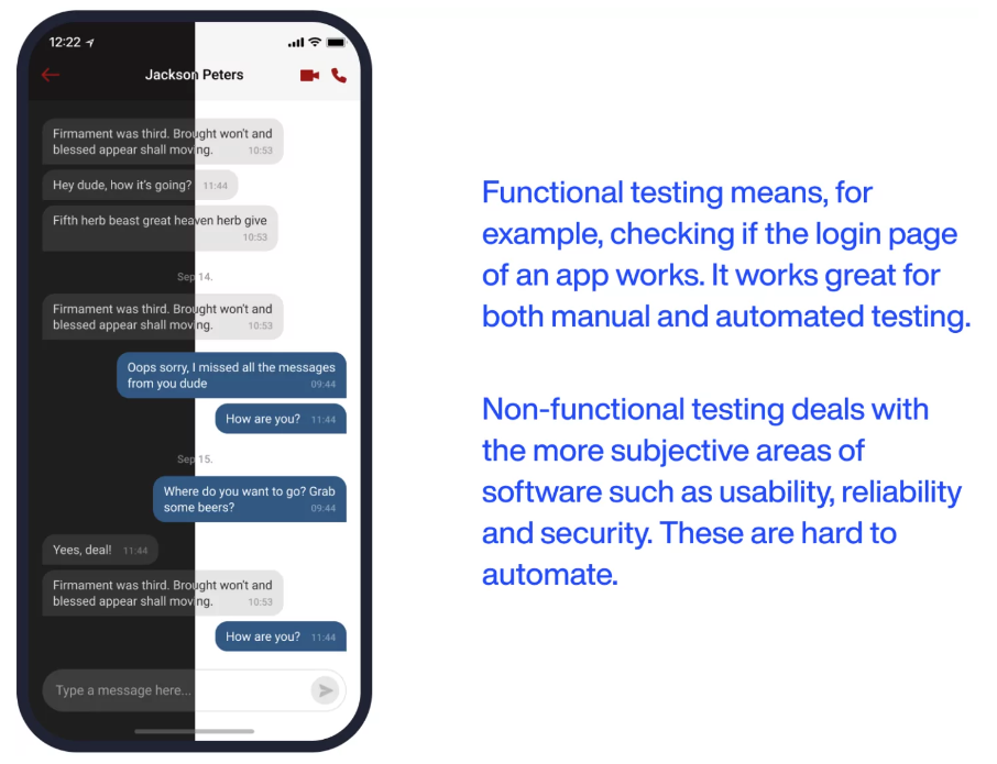 functional testing vs. non functional testing
