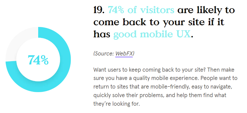 good mobile UX stats