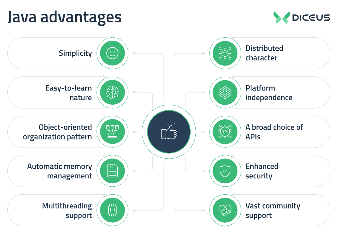 Java advantages infographic