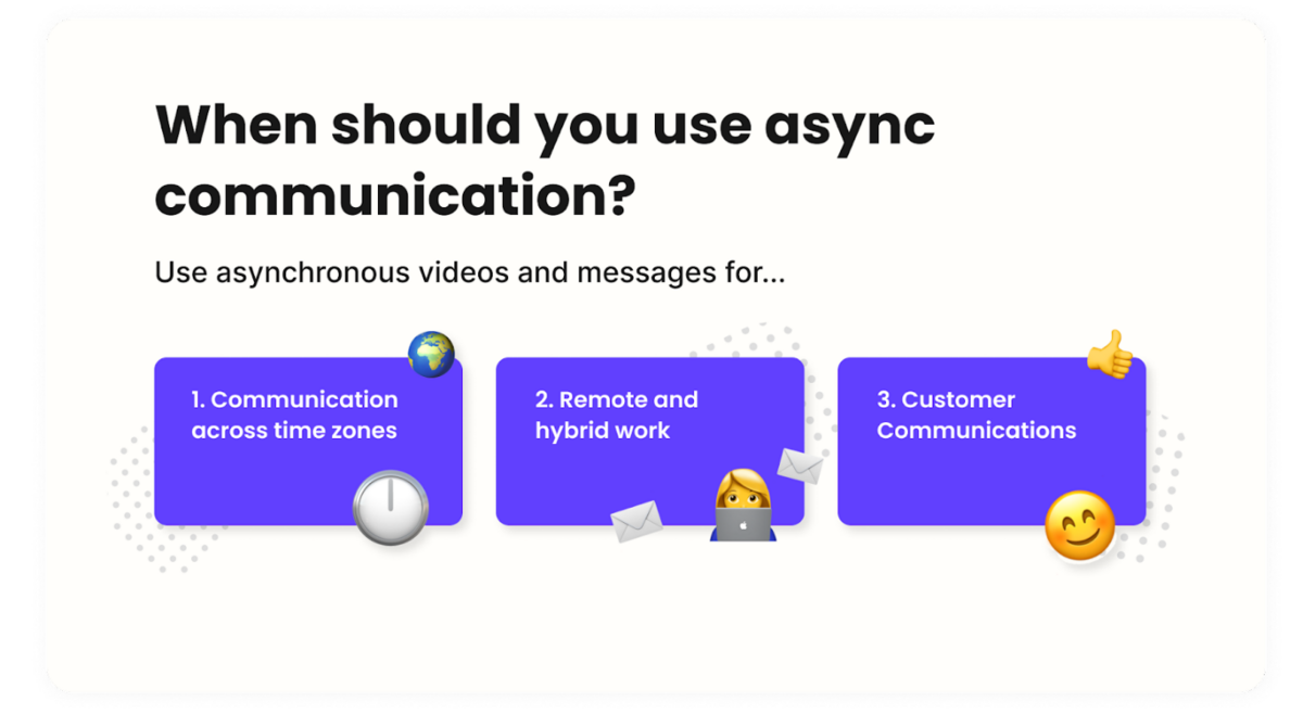 When to use asynchronous communication
