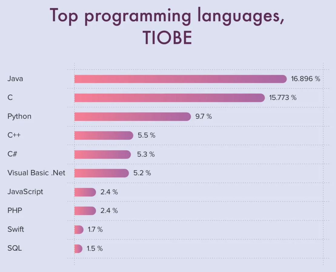 Top programming languages
