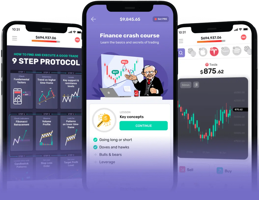 Stock market simulator app