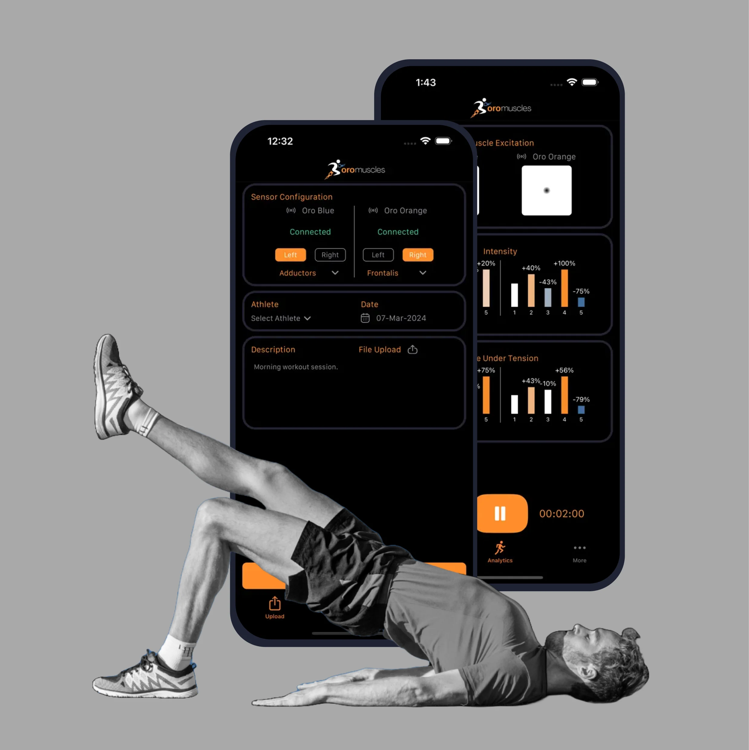 Muscle performance tracking app