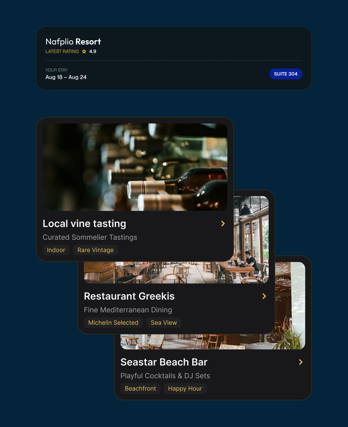 Hospitality widgets
