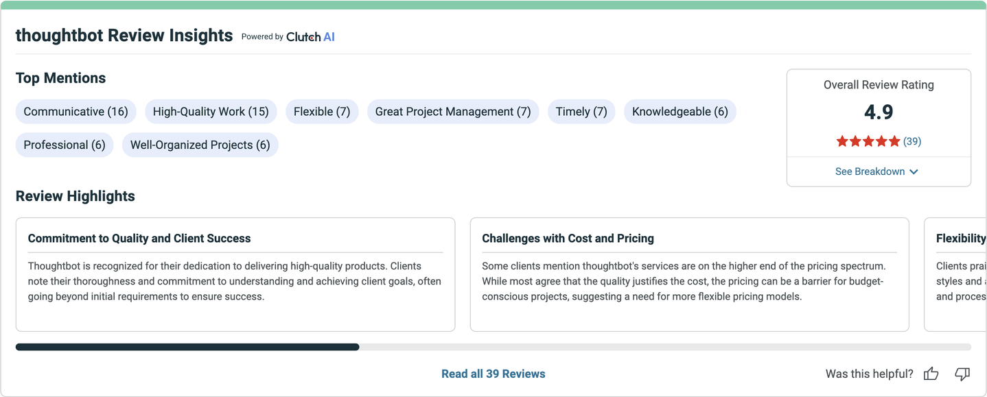 thoughtbot Clutch reviews