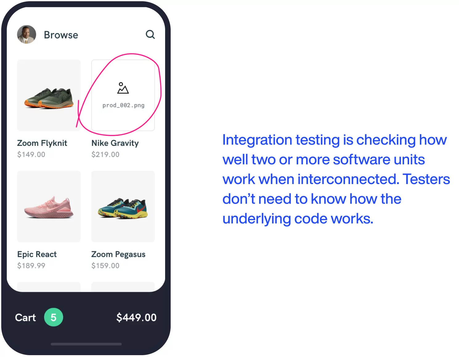 Software testing with shake