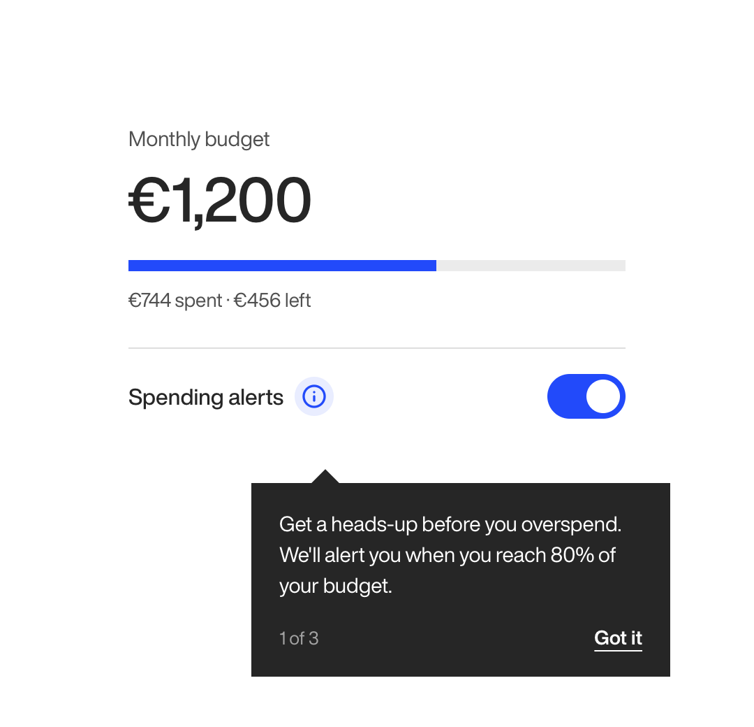 Mobile app tooltips