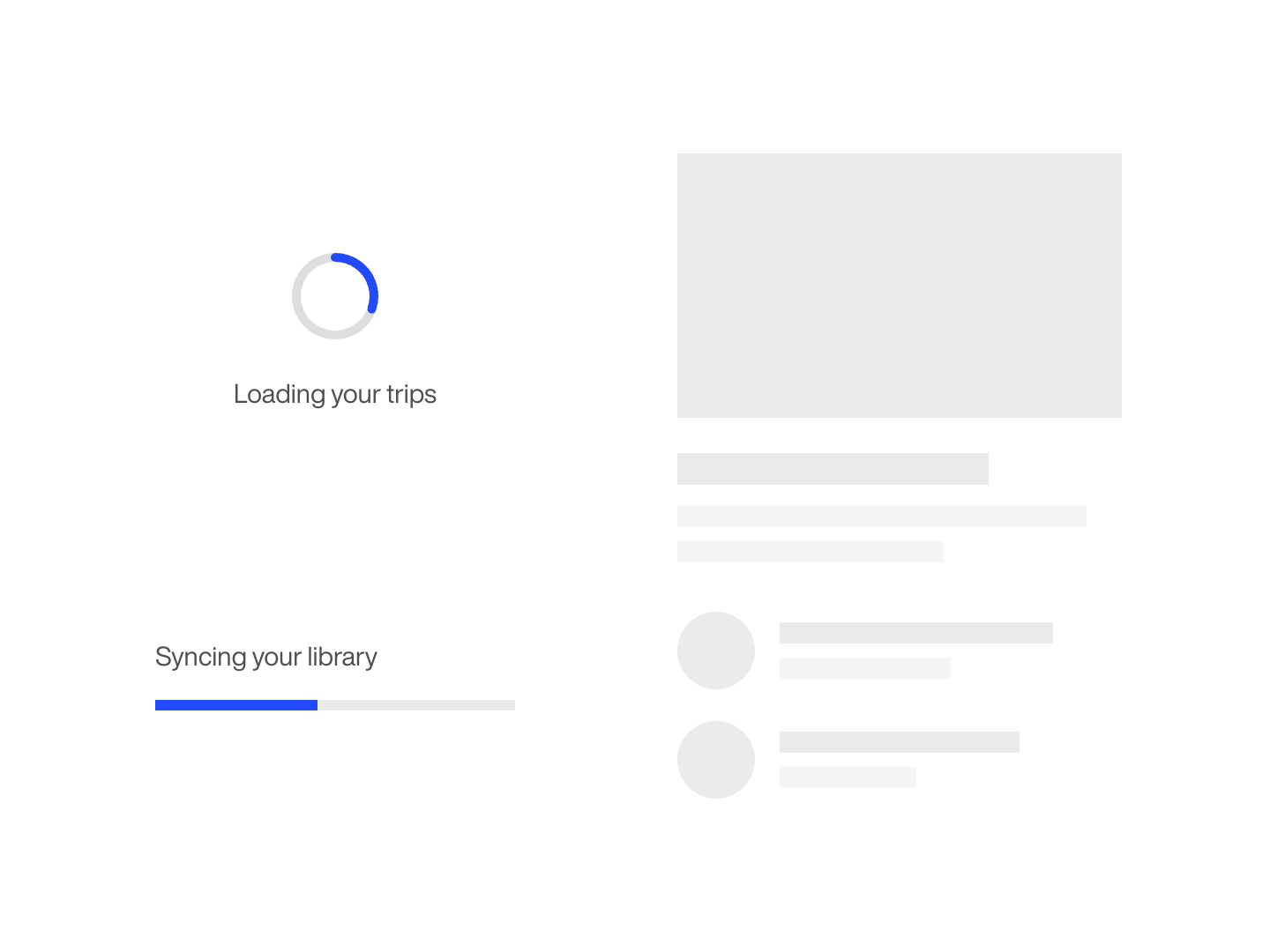 Mobile app loaders