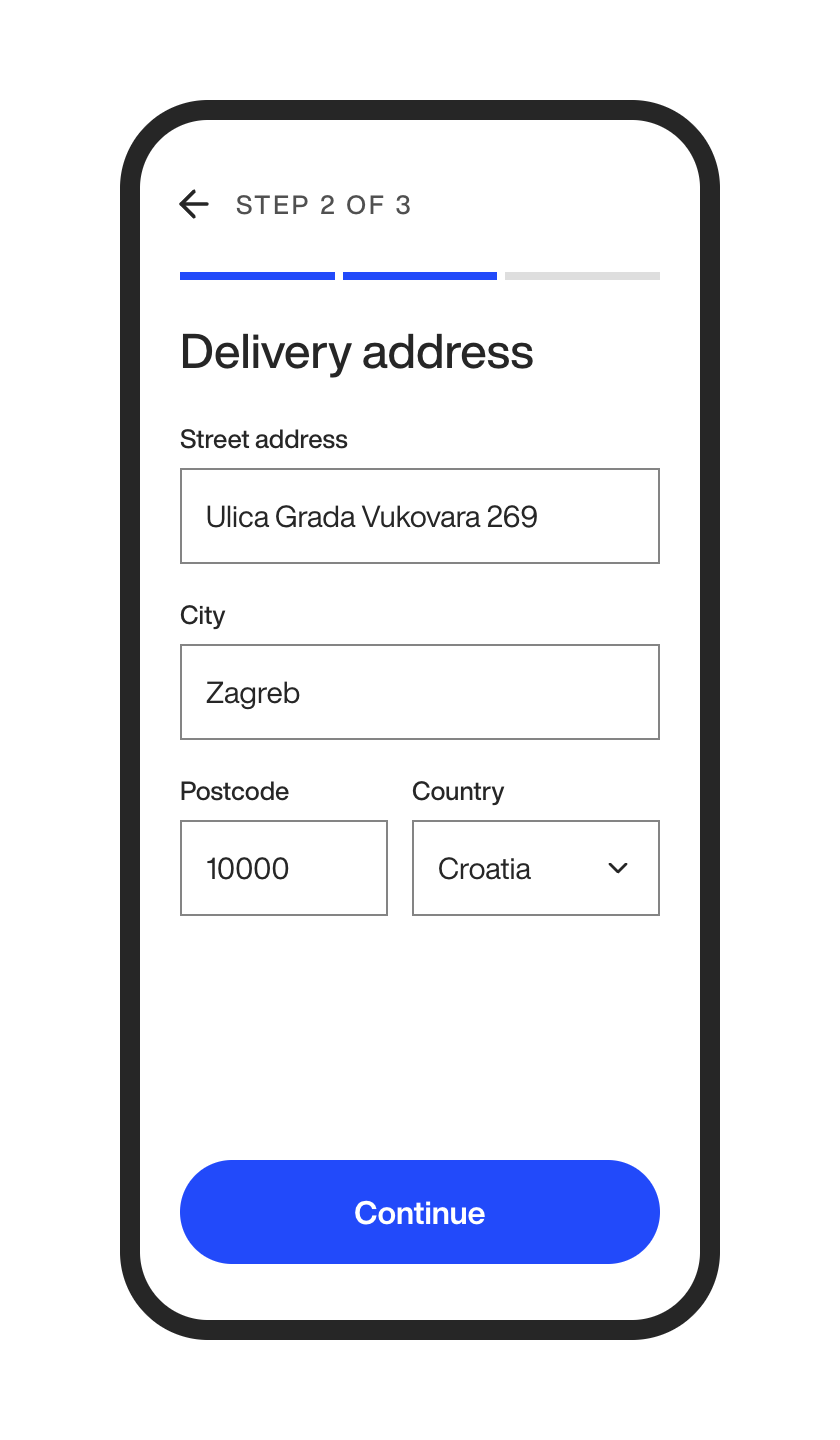 Mobile app forms