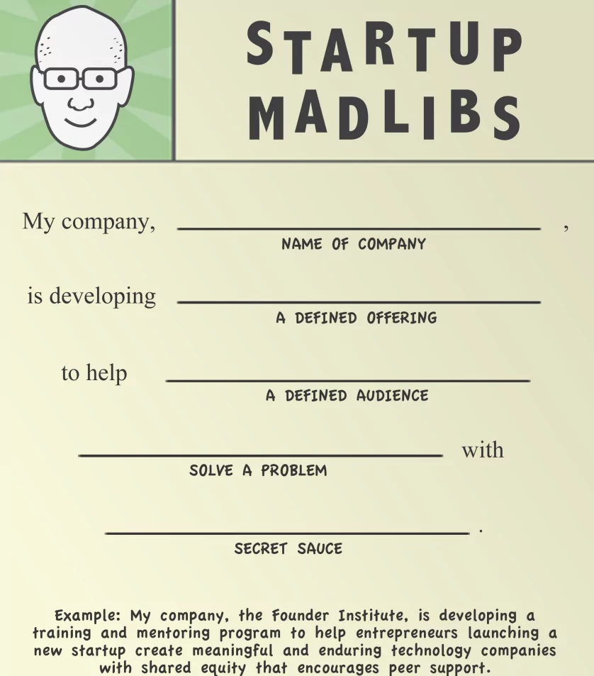 Mad Libs style template