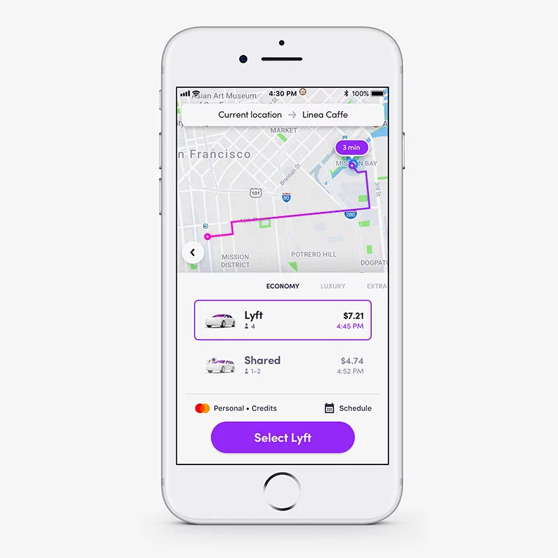 Minimal design concept in lyft