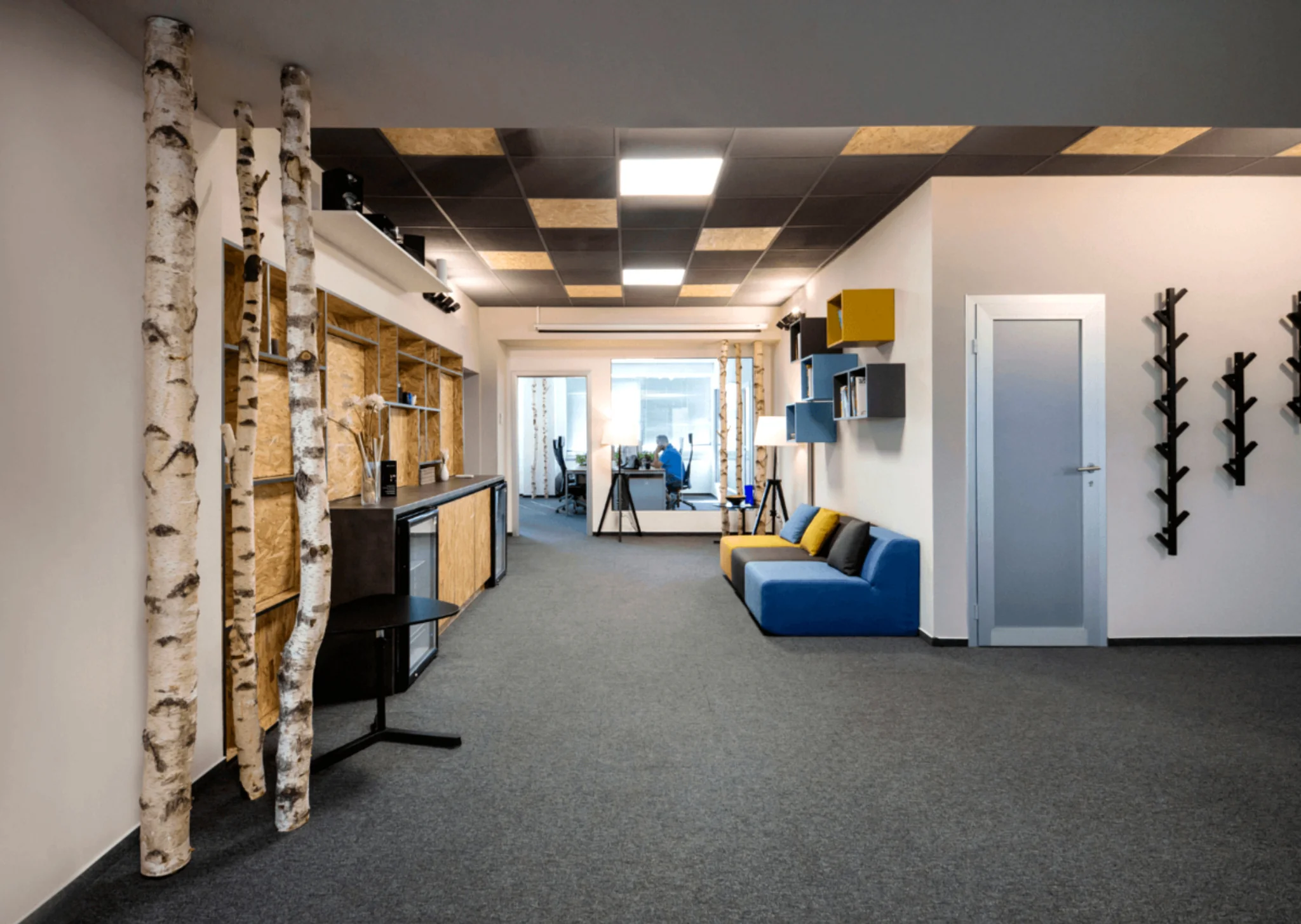 compressed color corrected office space