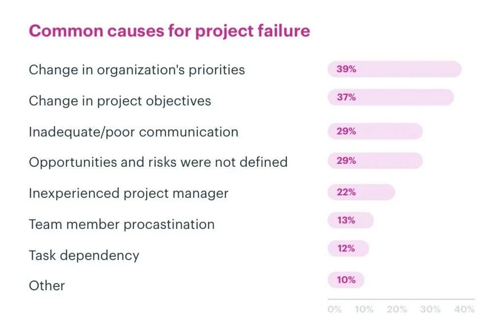 reasons for project failure