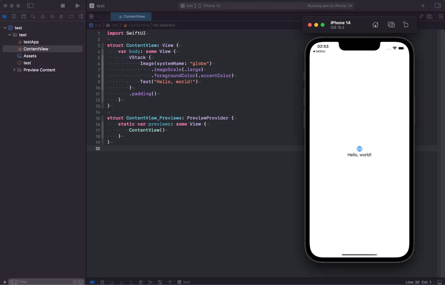 iOS app development tool - Xcode.