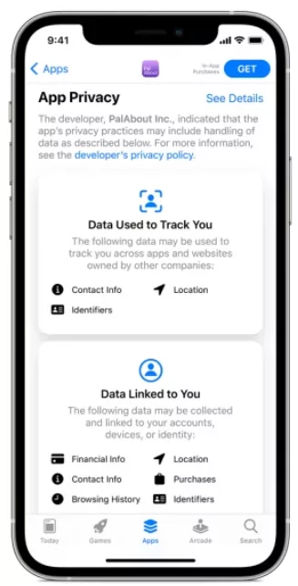 Apple App Store privacy policy