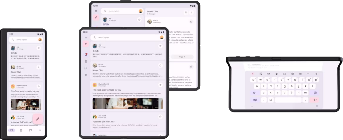 foldable device user interface