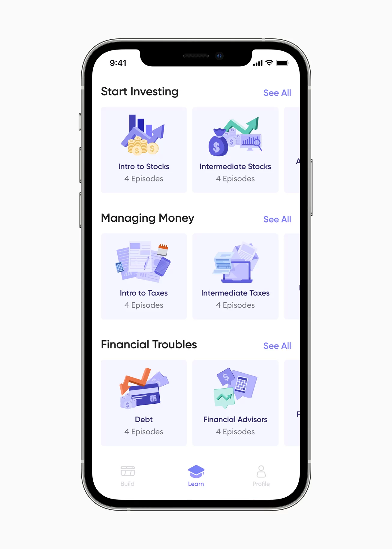 Personal finance education app