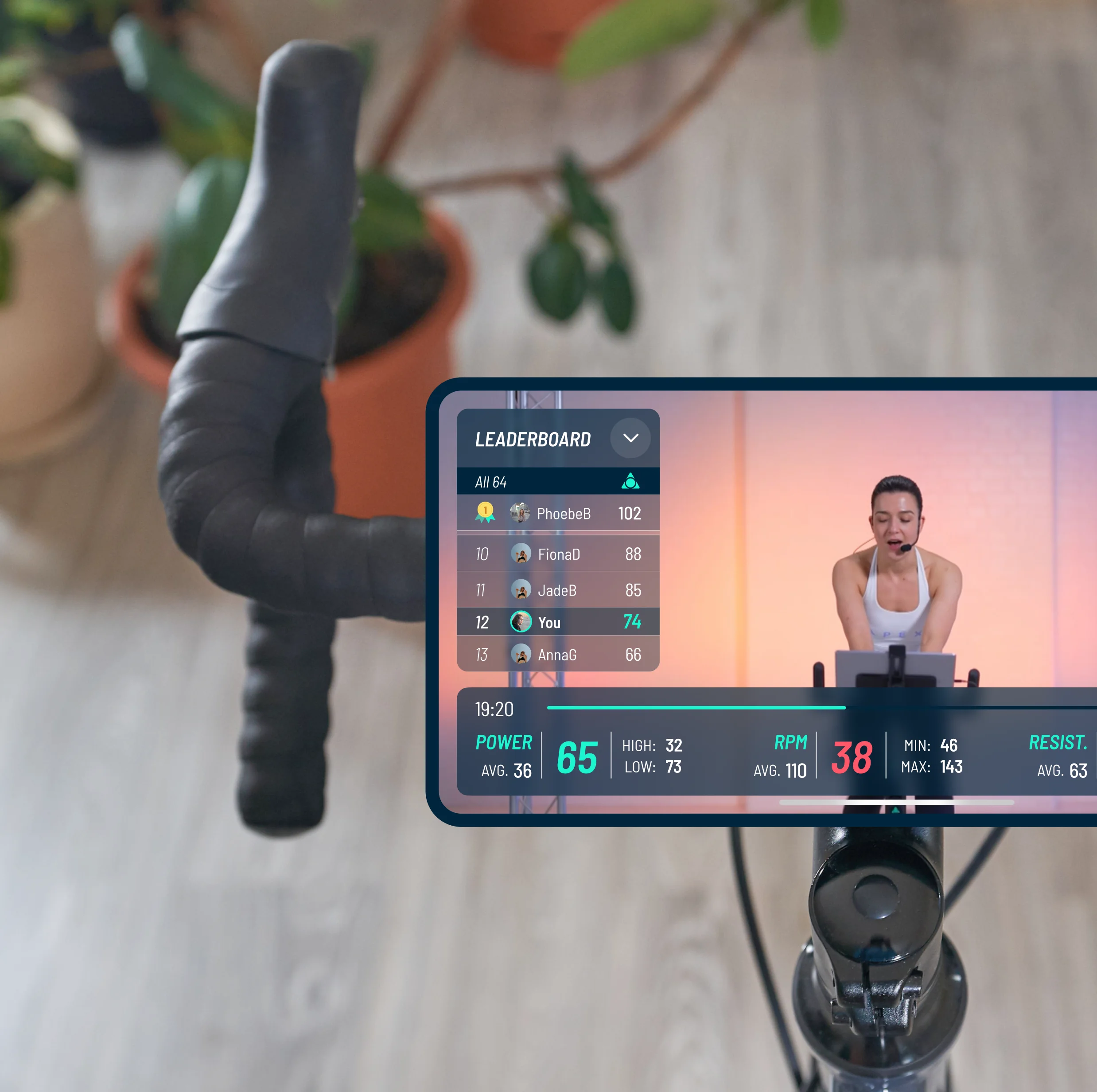 Fitness platform connected to smart bikes