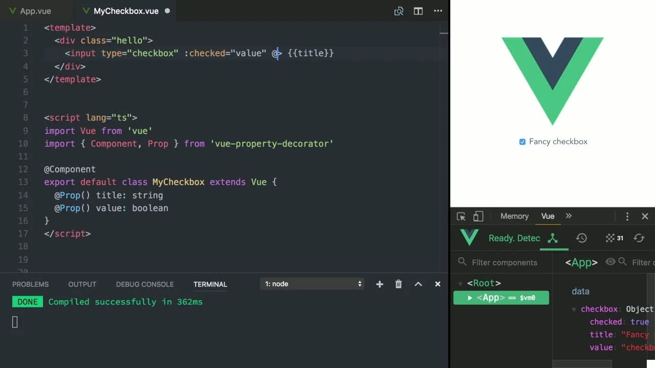 Vue.js code