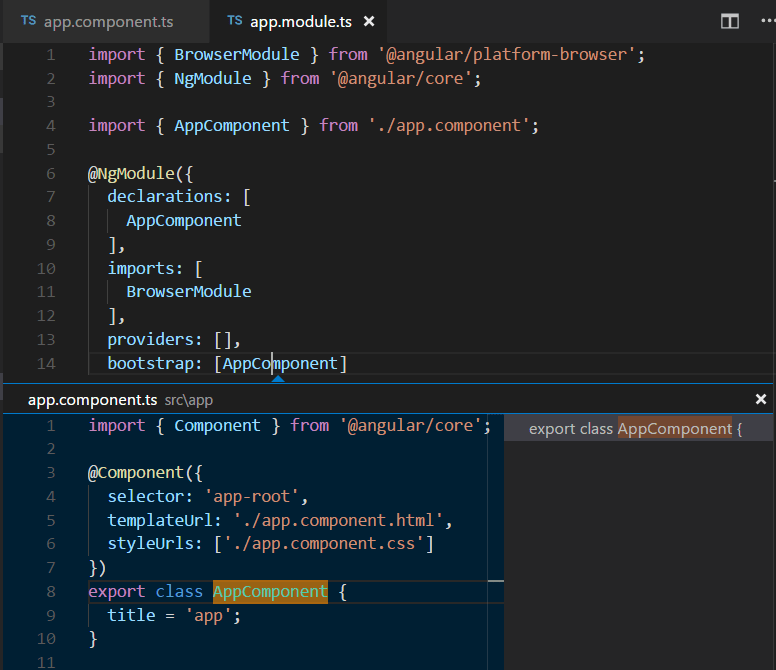 Angular code