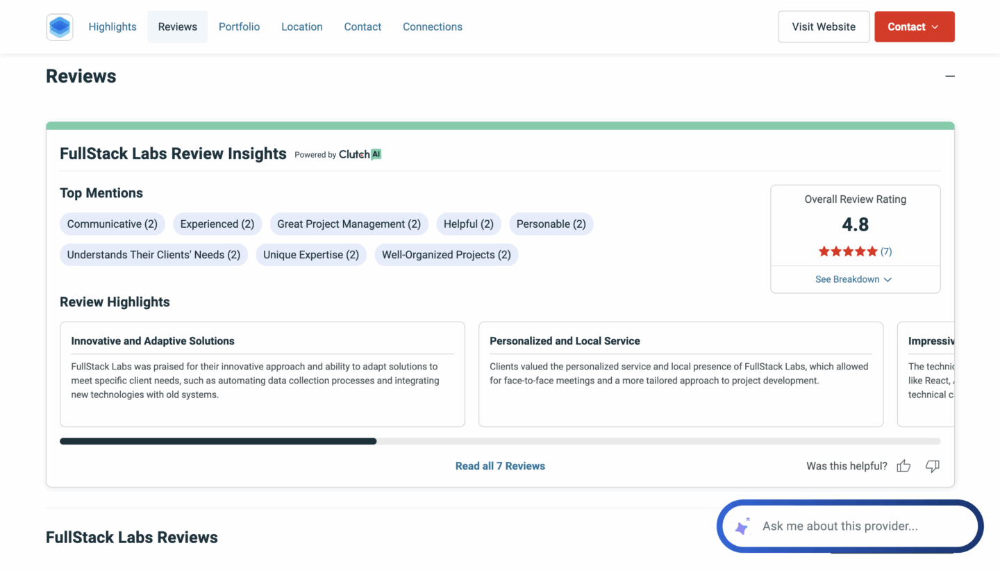 FullStack Labs reviews
